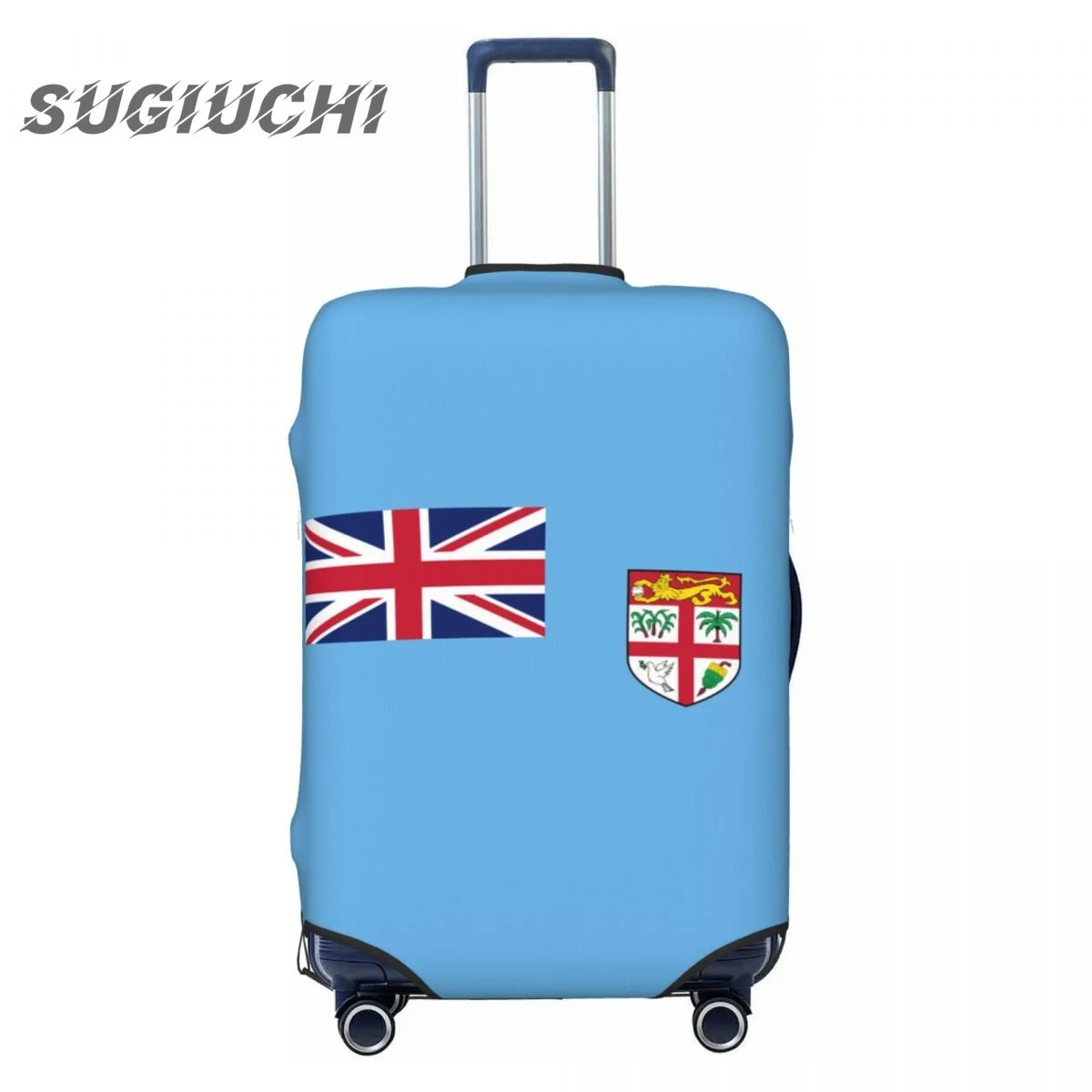 

Fiji Flag Luggage Cover Suitcase Travel Accessories Printed Elastic Dust Cover Bag Trolley Case Protective