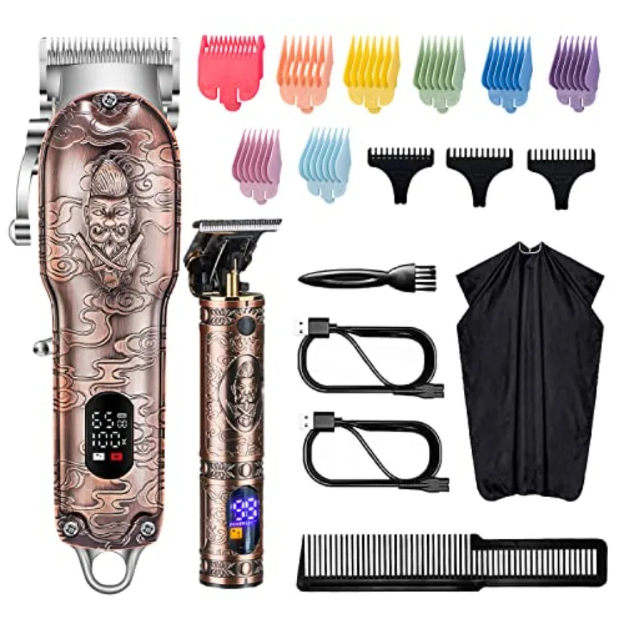 

Hair Clippers for Men T-Blade Trimmer Professional Barber Clippers - Cordless Hair Cutting Beard Trimmer Mens Electric Hair Tri