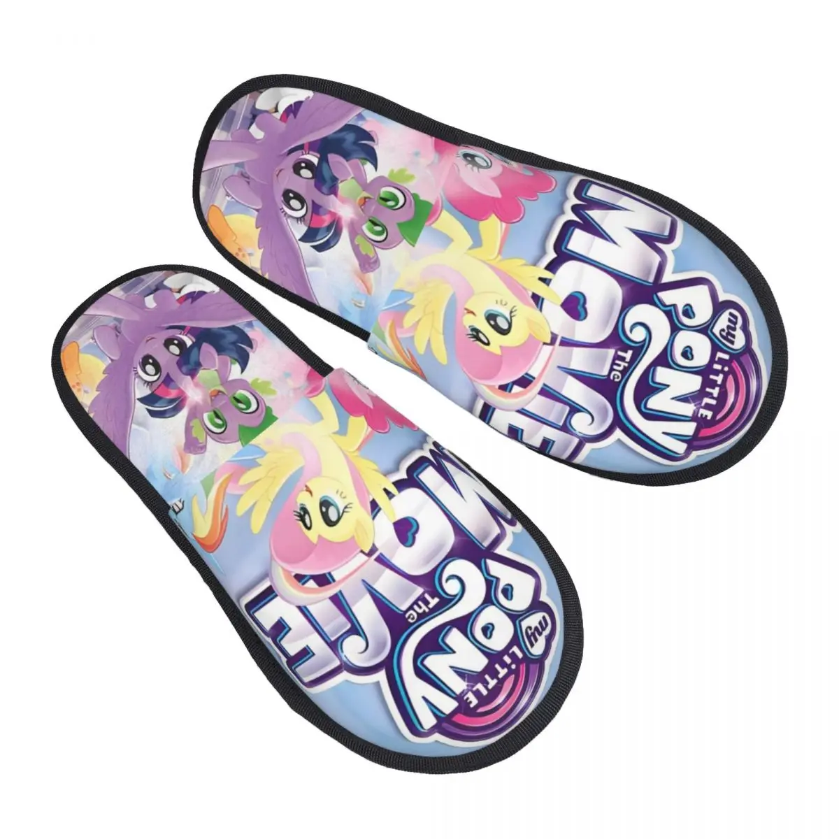 My Little Pony Cartoon Winter Cotton Home Slippers Living Room Cozy Memory Foam Slippers Anti-skid