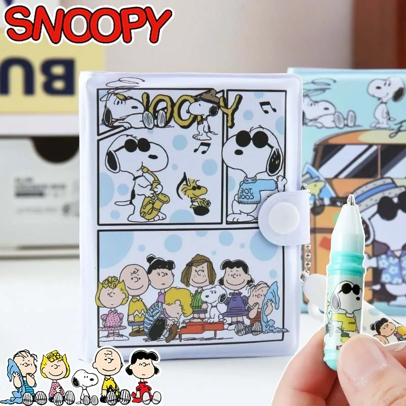 ชุดสมุดโน้ตสนูปปี้ PU 4/12/24 ชิ้น แบบพกพา ลายการ์ตูน สำหรับใช้ในโรงเรียน ออฟฟิศ ของขวัญน่ารัก สไตล์คาวาอี้ ใหม่
