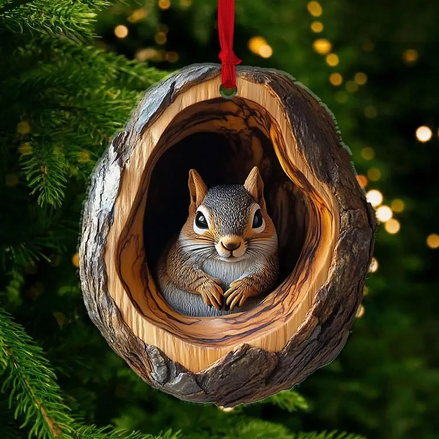 Enfeites de natal acrílico dos desenhos animados floresta acrílico enfeites de natal decoração sazonal para teto da árvore bonito pendurado pingentes