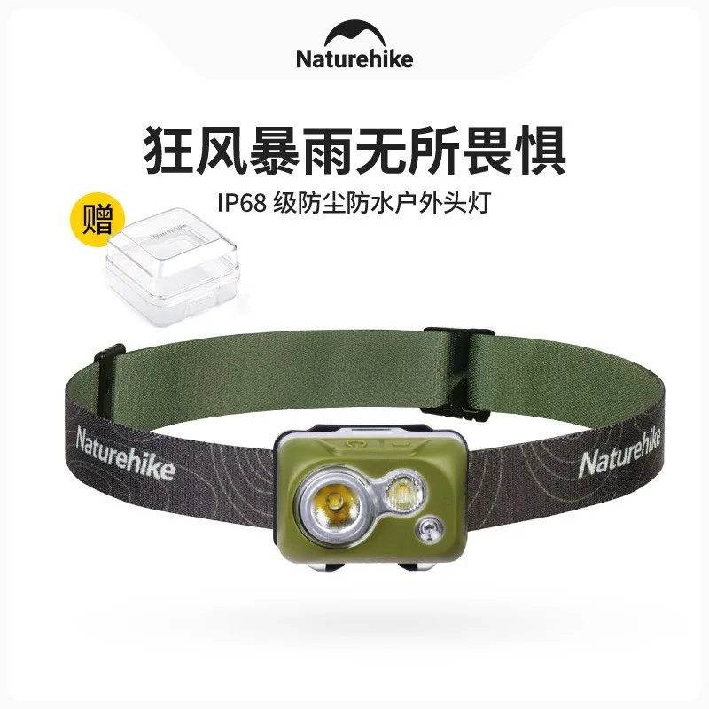 Naturehike-Outdoor Sweatband Headlight for Sports Running, Strong Head-Mounted, Ultra-Long Life Battery, Lighting Lamp Lghting