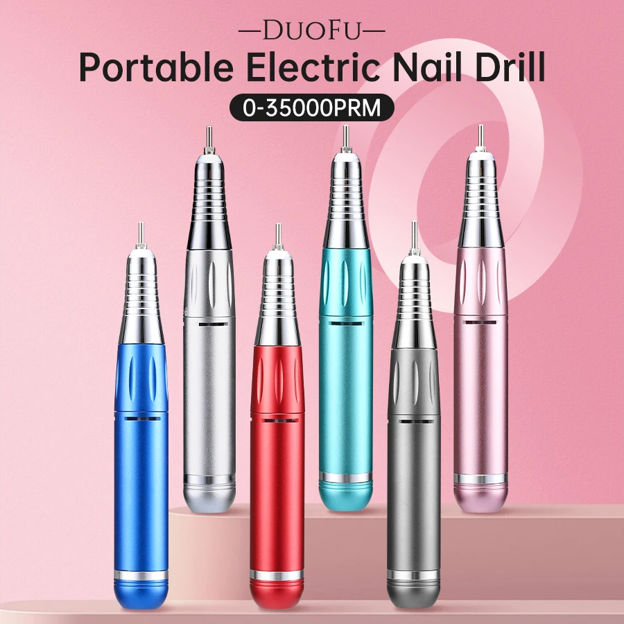 Portable Electric Nail Grinder Nail Drill Pen Manicure Nail Machine Kit Polishing Equipment Nail Art Tool Salon Home Use