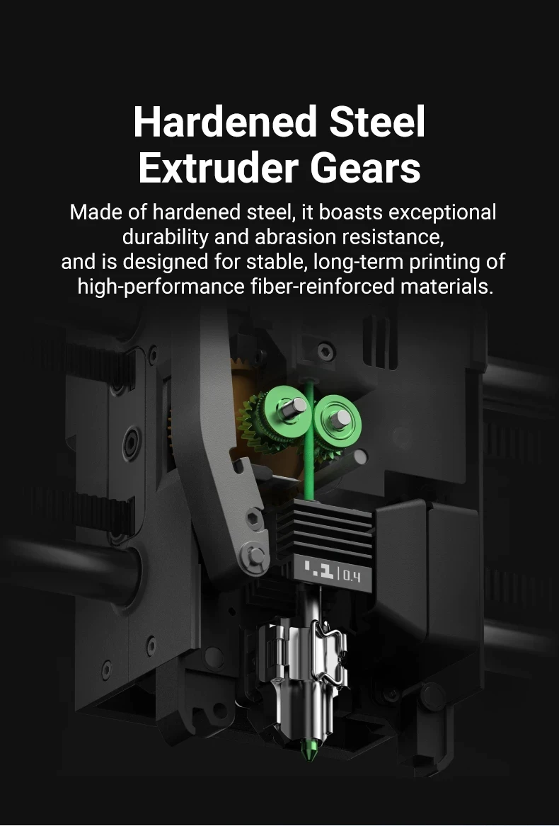 Vollmetall-Extruder-Getriebesatz aus gehärtetem Stahl für Bambu Lab A1 Mini A1 X1 X1C P1P P1S P2S DLC – Nano-beschichtetes Antriebszahnrad-Upgrade – Detail 21