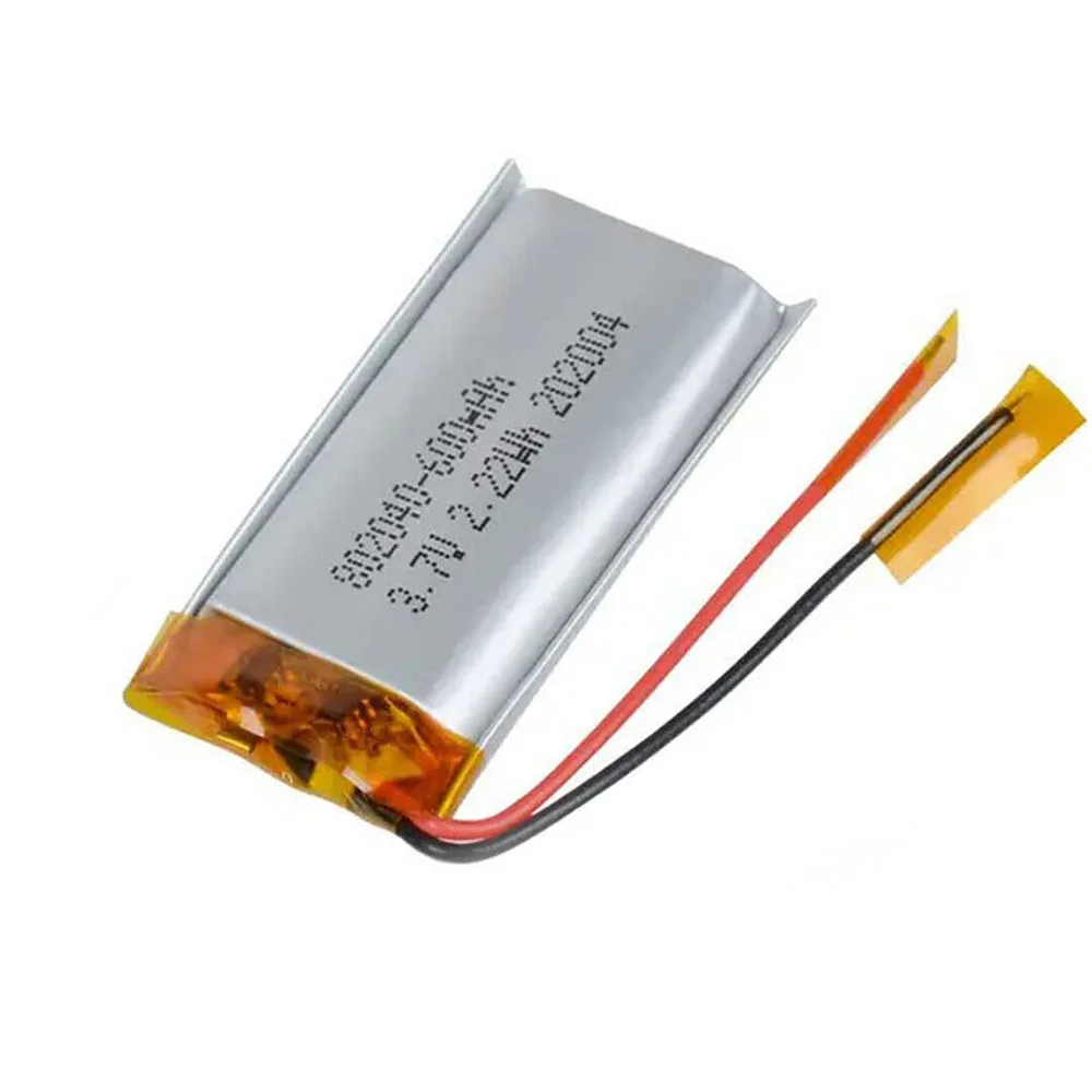 Rechargeable 3.7V 600mAh 802040 Lithium Polymer Ion Battery For SMART WATCH CAMERA POWER BANK MOBILE POWER