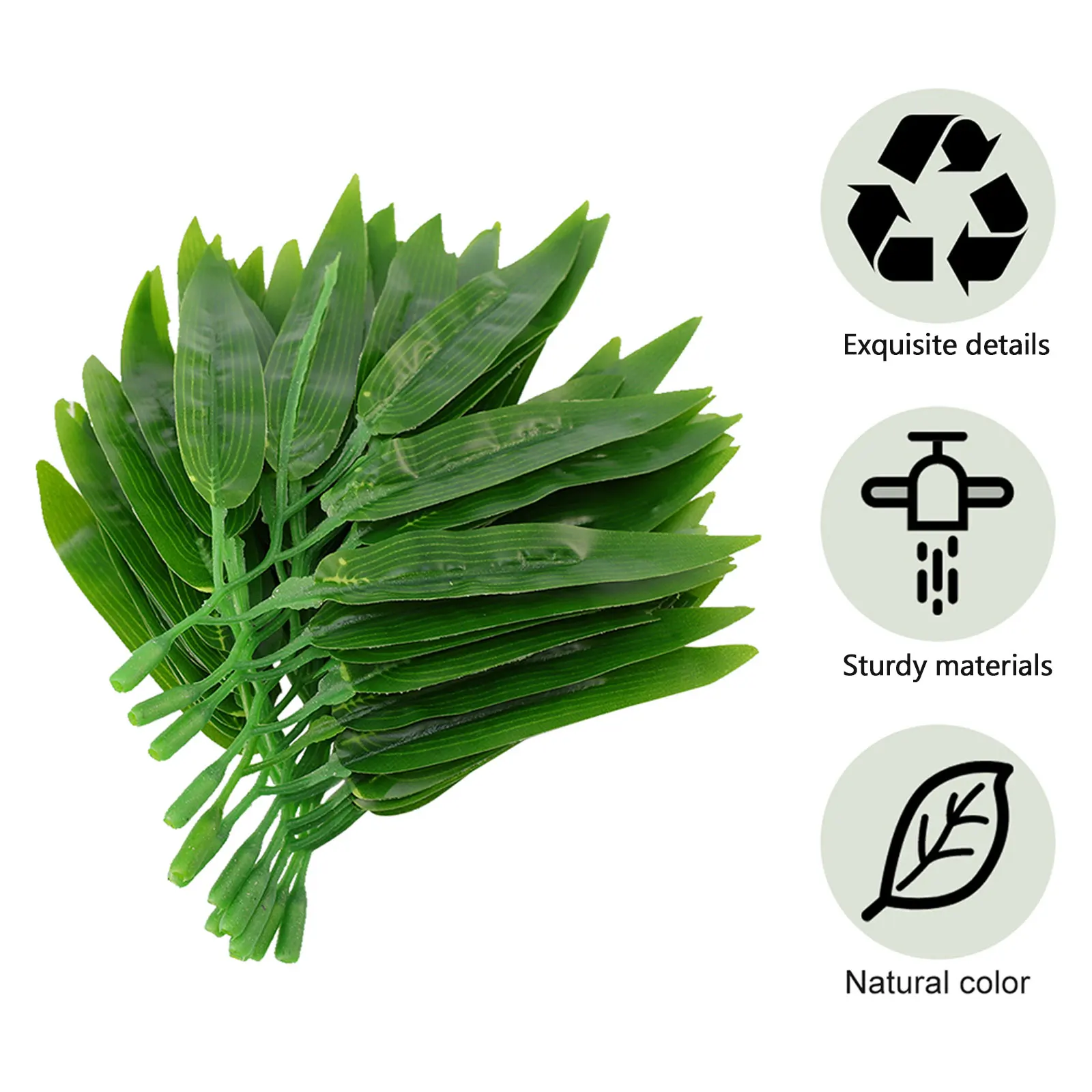 

100 Pcs Artificial Bamboo Leaves Decorations Fake Green PlantsPlant Home Office Banquet Party Room Gifts