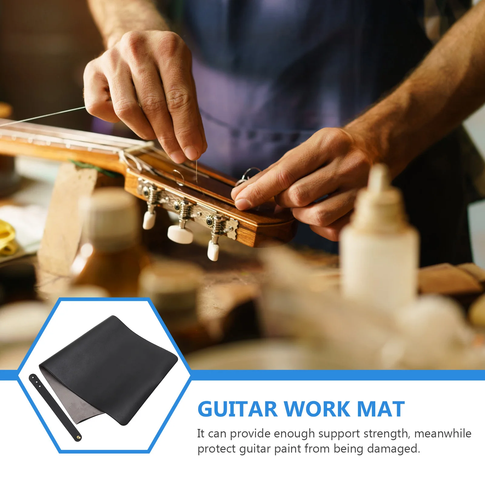 

1Set Guitar Neck Rest Heavy Duty Guitar Maintenance Mat Wear Resistant Luthier Tool Perfect Height for Easy Cleaning and Safe