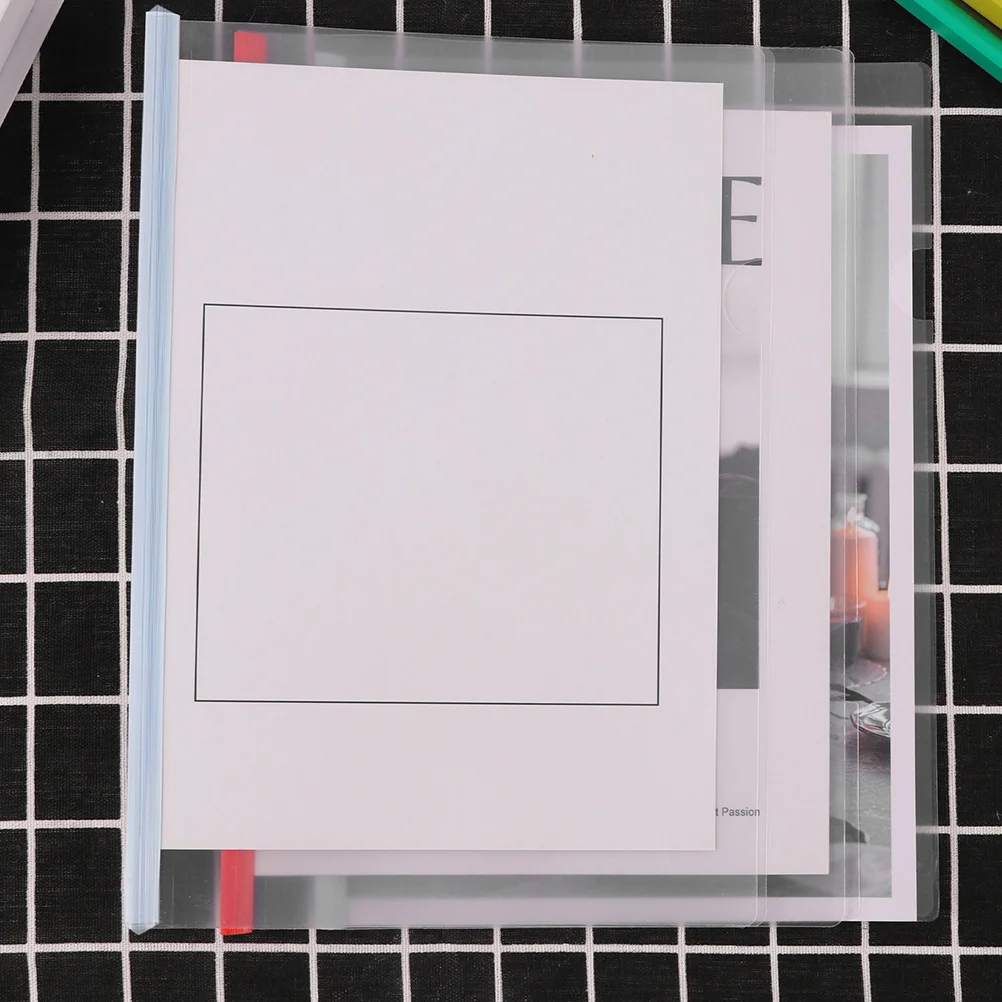 

10pcs Transparent Pull Rod Clip Slide Binders Plastic Binding Bars for Book Spine File Binder Sturdy ABS Office