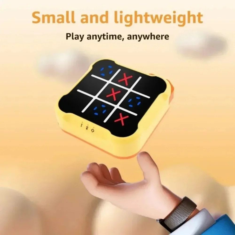 Juego de ajedrez con perno de TIC-TAC-TOE electrónico 3 en 1, rompecabezas multifuncional para niños, juguetes portátiles, juegos de mesa, regalos para niños