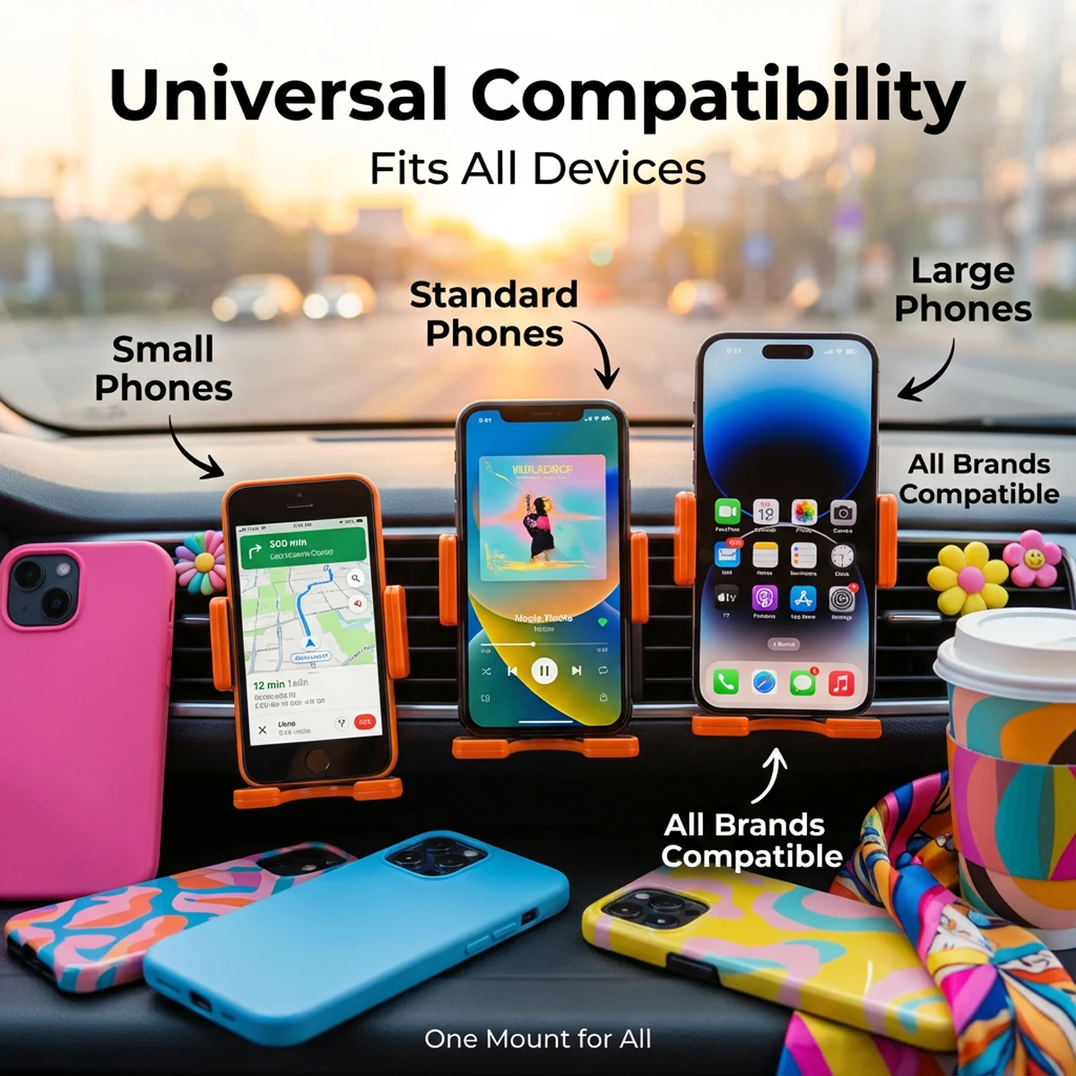 

Wireless Charging Car Phone Holder Smart Sensor Auto-Clamp One-Touch Unlock 15W Wireless Phone Charger Hands-free Phone Mount