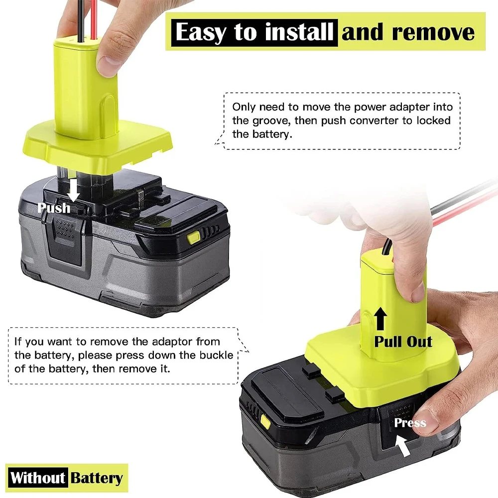 Power Wheels Adapter for Ryobi 18V Battery Switch DIY Battery Adapter Connector for Ryobi 18V Nimh/Nicd/Li-ion Battery