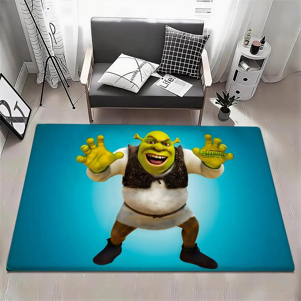 

Cartoon S-Shrek Floor Mat Eco - Flannel Doormat Non-Slip Odorless Indoor Floor Rug Soft Short Plush Home Mat
