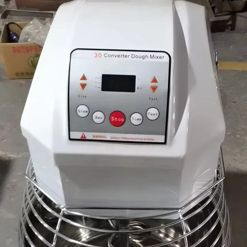 20L Dough Mixer Frequency Conversion & Temperature-Showing Spiral Dough Mixer Bakery Equipment