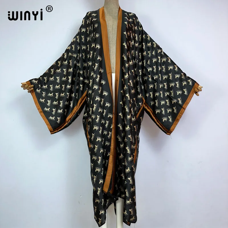 Cardigan Kimono Femme Léger Imprimé Floral Manches Chauve-Souris - Blouse Plage Boho Ample Protection Solaire