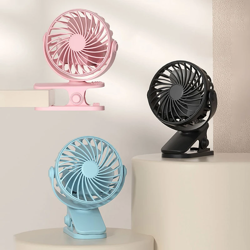 Desktop Mini Splint Fan USB Charging Car Electric Fan [360-degree Rotatable Three-speed Governor Table Clamp Dual-use]