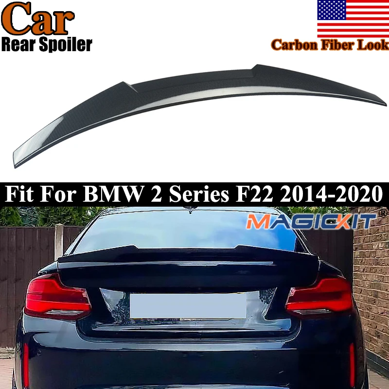 

Carbon Fiber Look M4 Style Trunk Spoiler Duckbill For 2014-2018 BMW F22 M235i M240i & F87 M2 Rear Tail Wings Magickit
