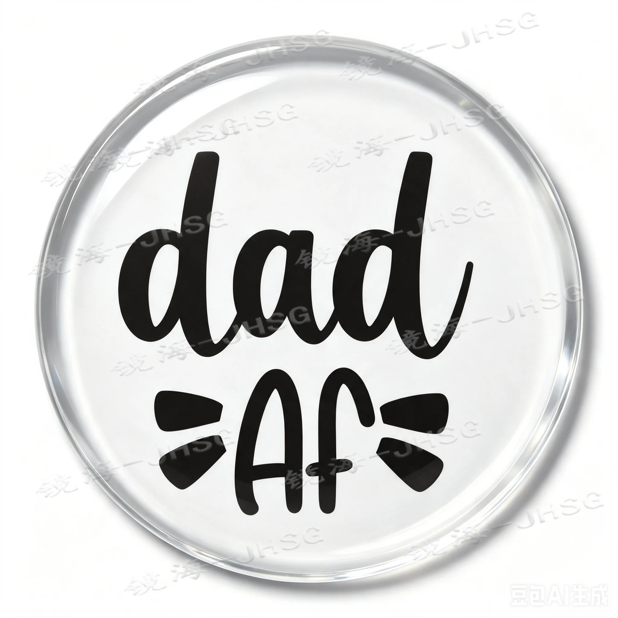 Magnet Me Up Fun Cute Dad Crystal Stickers, Smooth Planes for Cars, Motorcycles, Etc
