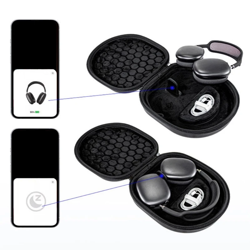 حقيبة حمل سماعات الرأس وأغطية واقية لسماعات الرأس مقاس