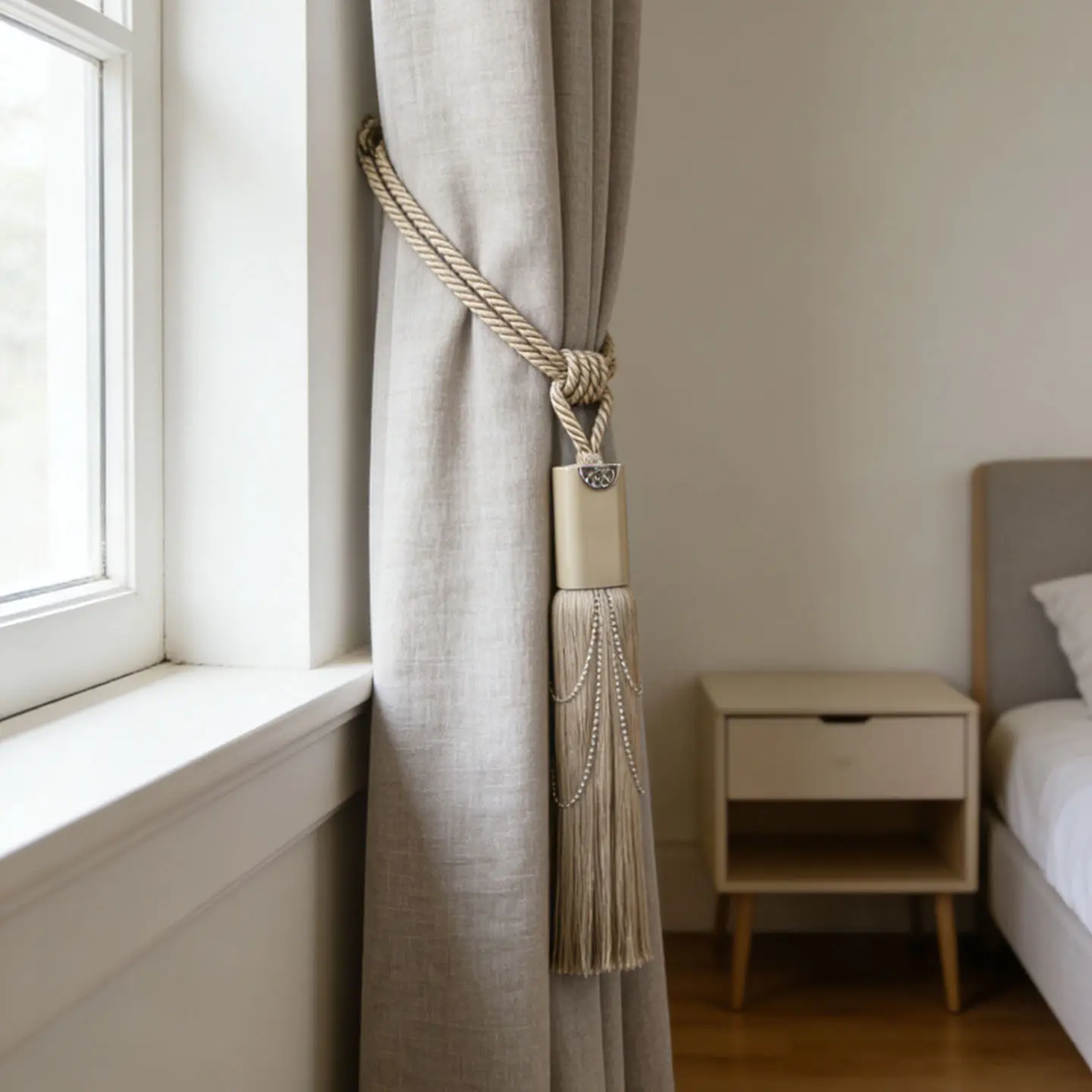 Elegant Tassel Curtain TieBacks Modern Home Decor for Bedroom & Living Room Premium Window Drape Holder Luxury Curtain Buckle