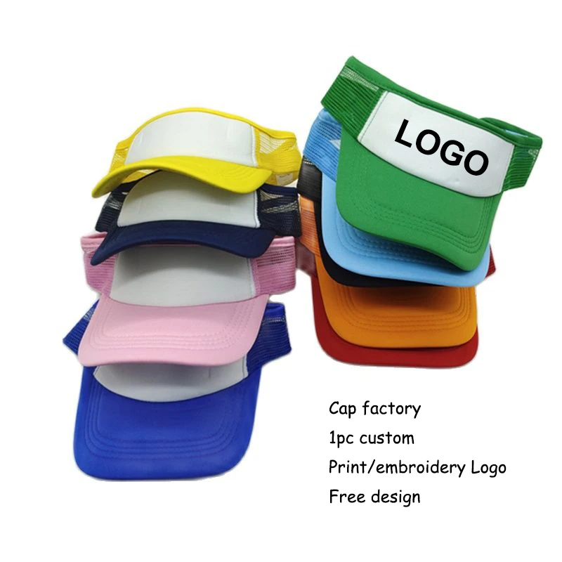 Custom Logo Sports Top Empty Hat Visor Unisex Blank Cap Women Men Breathable Net Baseball Cap Summer Sun Hat Sport Hat