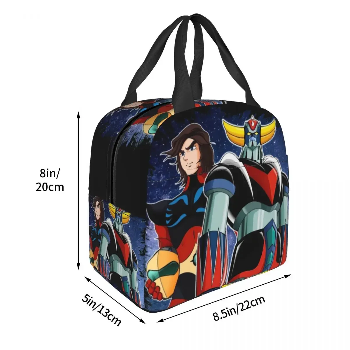 Goldorak Grendizer Actarus Thermal Insulated Lunch Bag Women UFO Robot Goldrake Lunch Tote for Outdoor Picnic Food Box