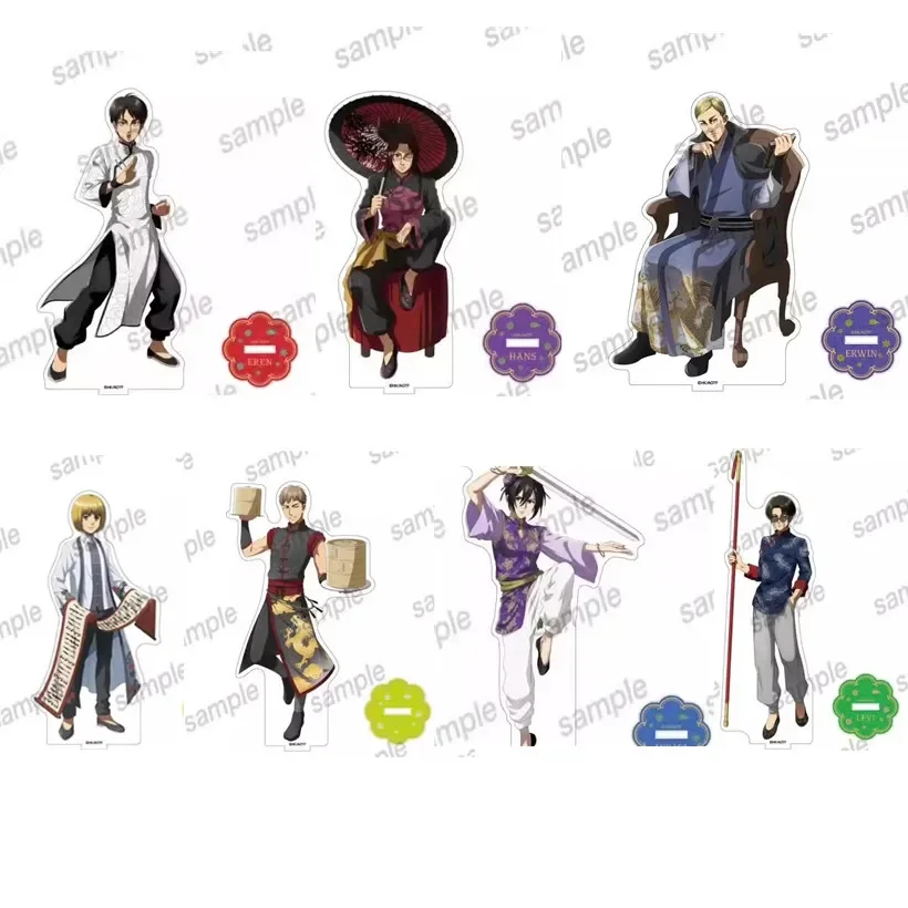 

Anime Levi Ackerman Mikasa Jean Eren Yeager Armin Arlert Erwin Smith Custom Acrylic Stand Plate Cartoon Cosplay Character Prop