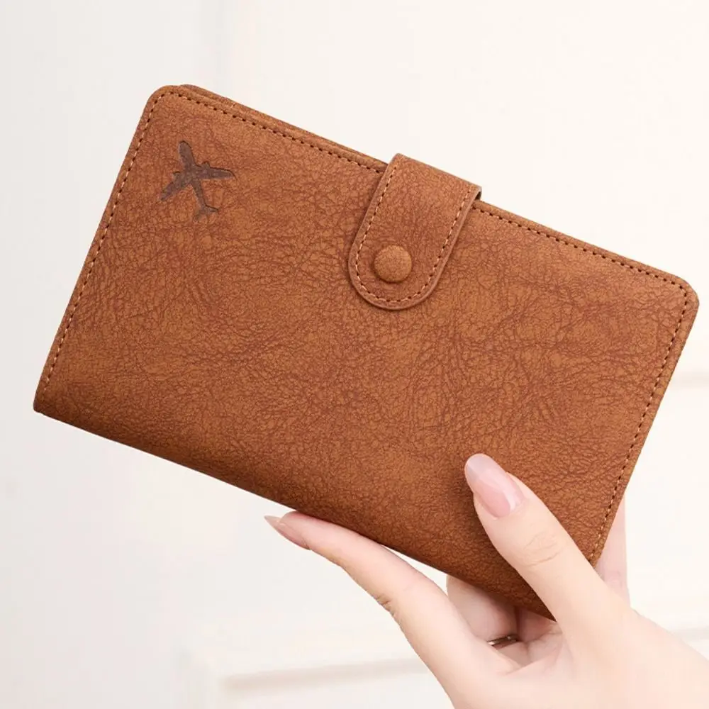 

Портативный держатель для карт, сумка для паспорта из искусственной кожи, обложка для паспорта, кошелек, дорожный кошелек, многофункциональный зажим для паспорта в самолете, женский зажим