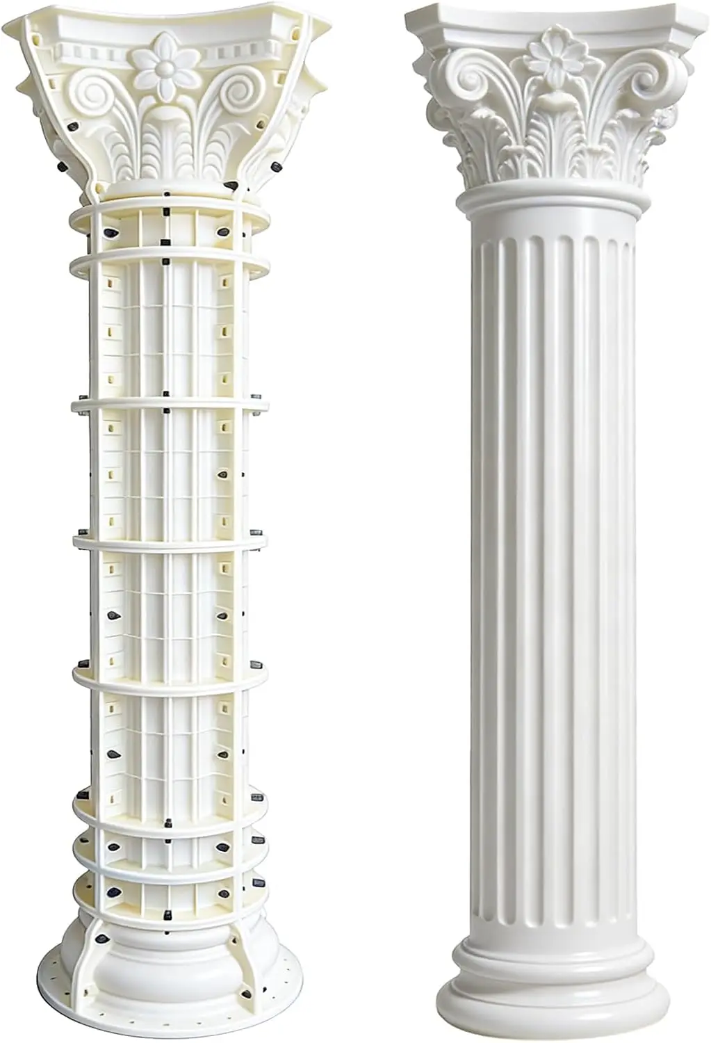 Roman Column Concrete Mold, 25CM Diameter × 205CM Height Reusable Concrete Pillar Molds, DIY Decorative Column Mould for House