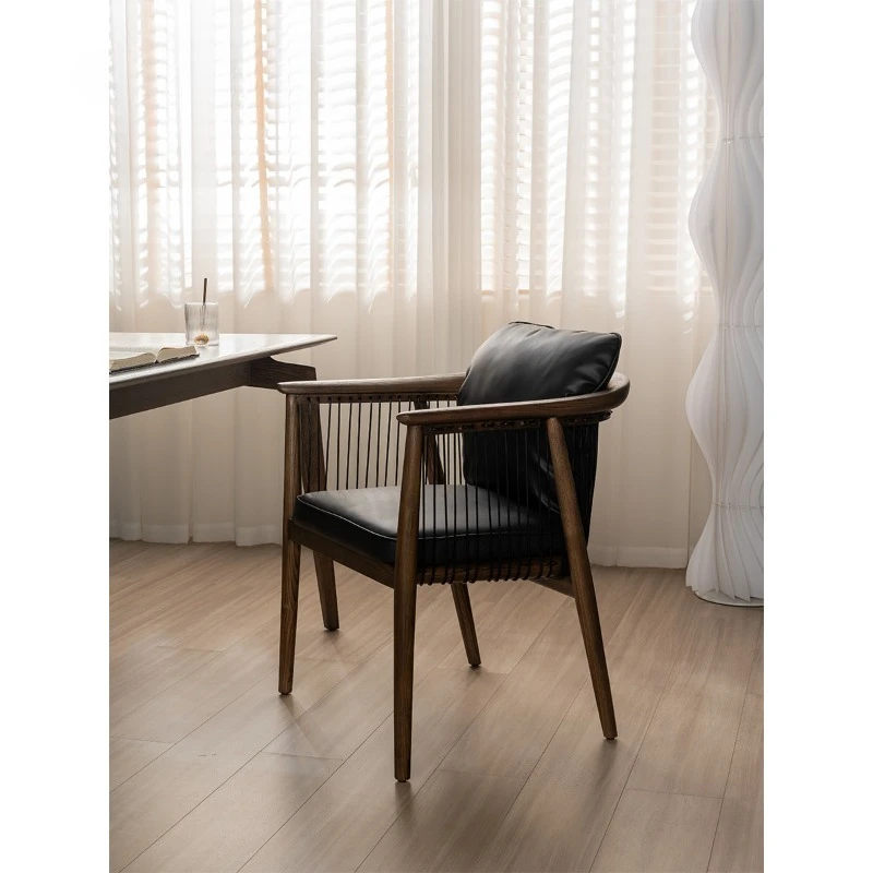 

Master Chair Medium Antique Solid Wood Tea Walnut Light Luxury Wood Back