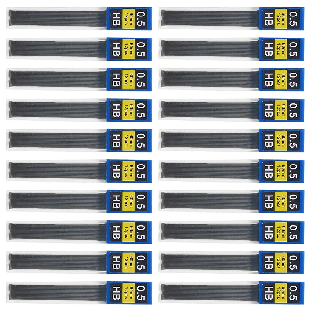 

20 коробок сменных грифелей для механических карандашей 0,5 мм, для плавного письма, универсальные, подходят для школы, офиса, рисования, скетчинга, канцелярские принадлежности