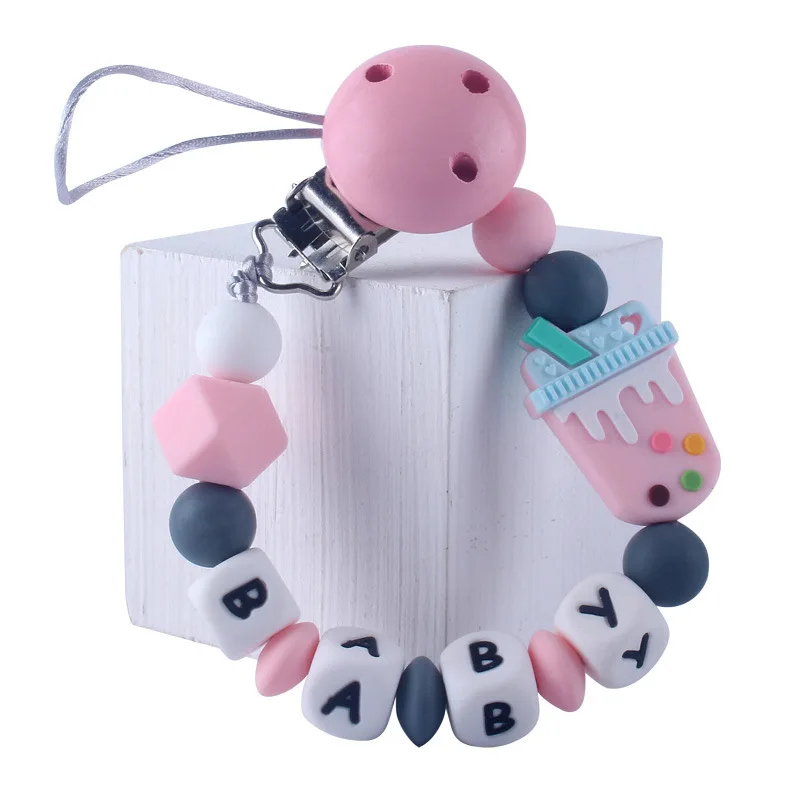 

Pacifier Clips Chain Silicone Beads BPA Free DIY Dummy Clip Holder Soother Chains Baby Teething Toys Chew Shower Gifts