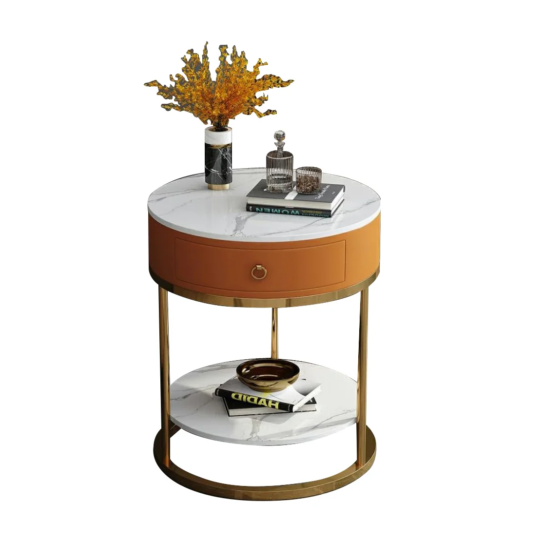 Modern Style Bedroom Nightstand Corner Table Bed Side Table with Drawer Cheap Price Small Coffee Table for Living Room