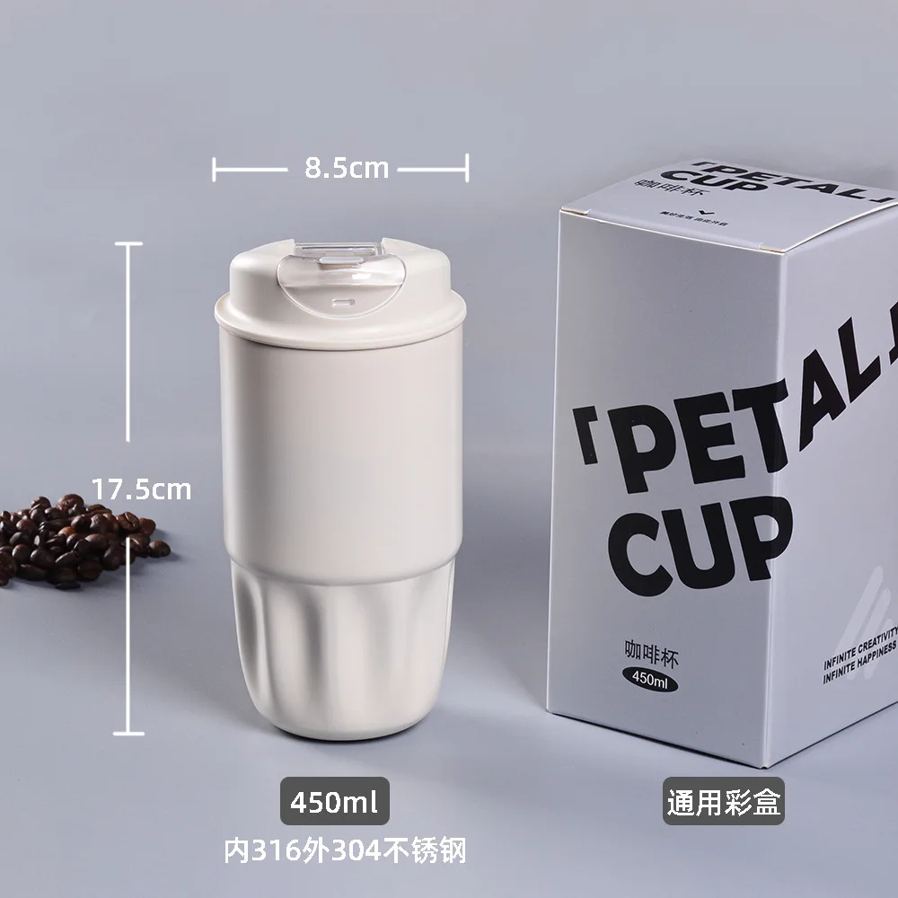 260/450 مللي عنصر يومي ترمس كوب قهوة محمول 316 من الفولاذ المقاوم للصدأ ختم أمان عيار كبير تخزين قوارير مفرغة كوب