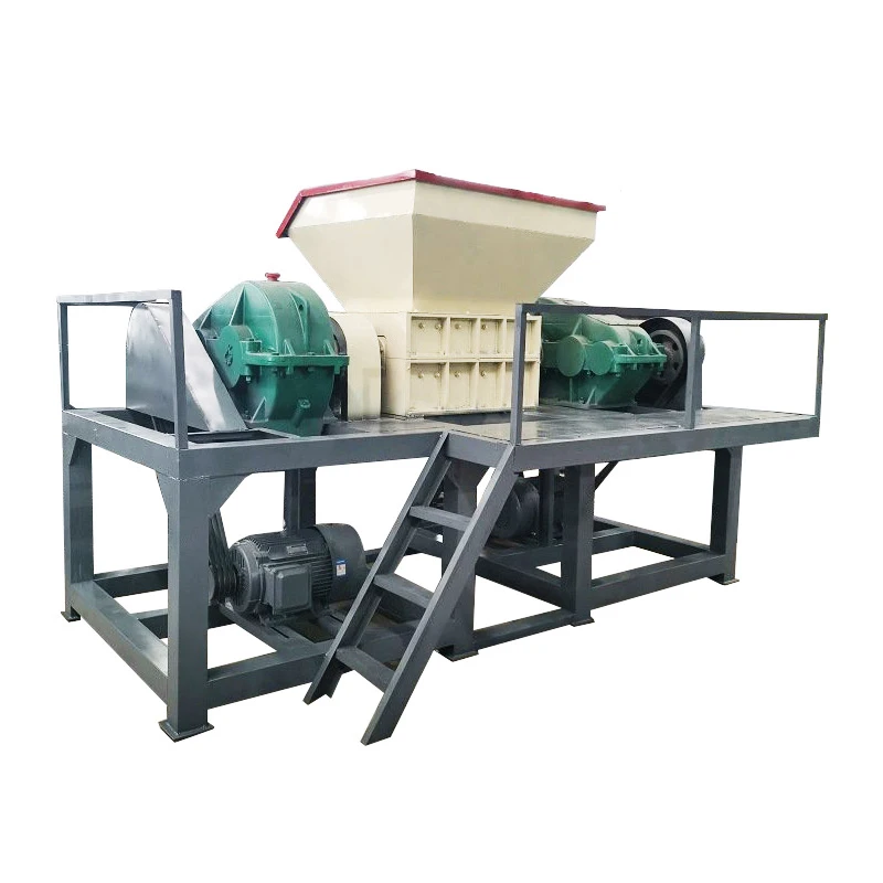 2024 Best Recycling Business Professional Rubber Tire Industrial Recycling Shredding 2 Shaft Shredder Machine Manufacturers