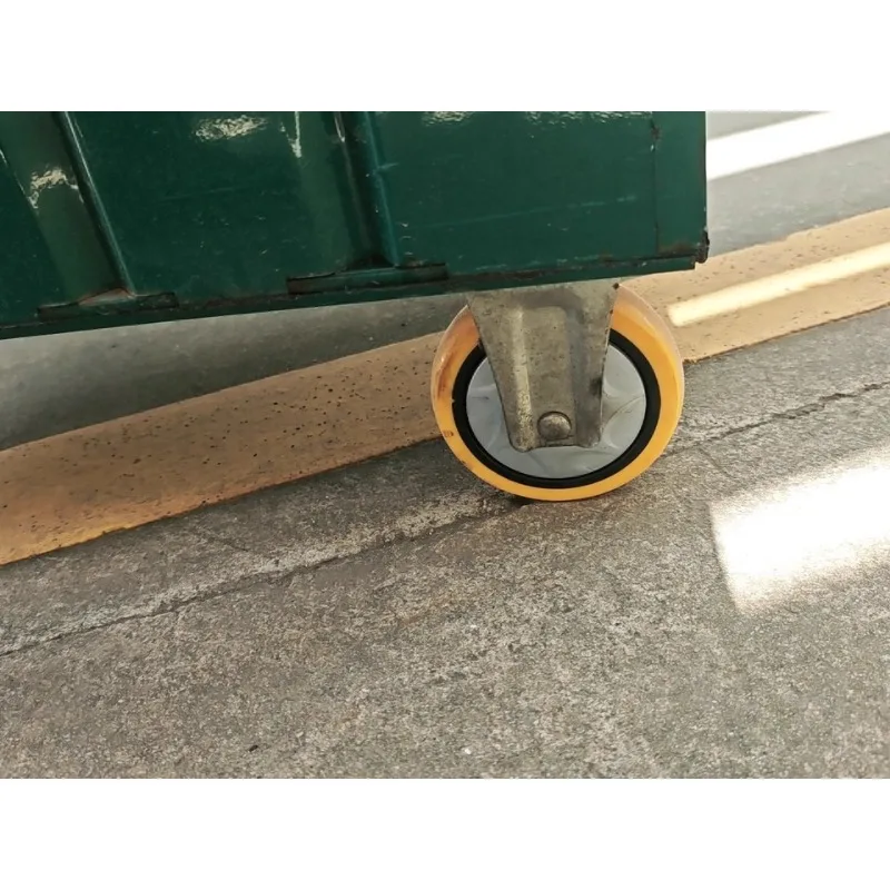 عمر خدمة طويل، عجلة قفل عالية التحميل 5 6 بوصة TPE عجلة لوحة صناعية للعربة