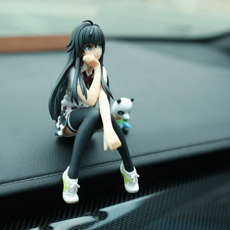 13CM Grappige Japan Anime Mijn Tiener Romantische Komedie Yukinoshita Yukino Figuur Model Poppen Speelgoed PVC Verzamelen Gift Zitpositie