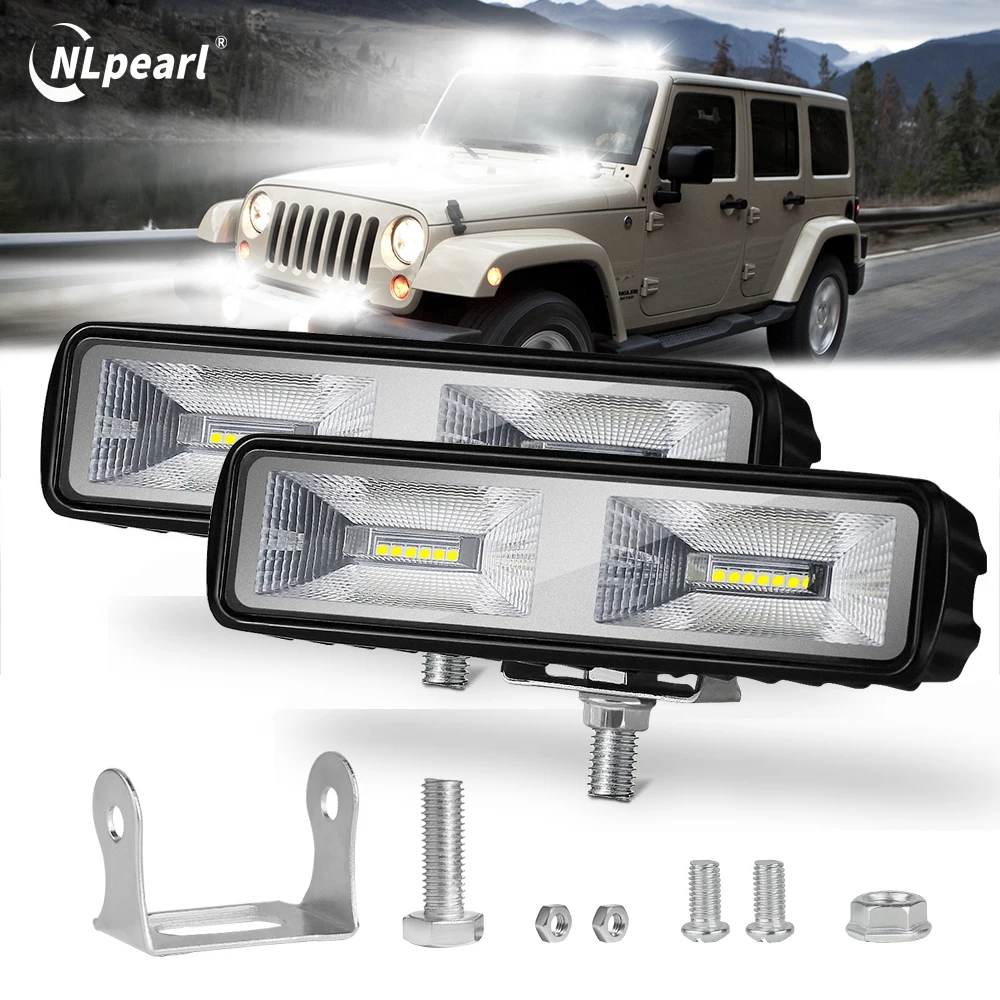 

NLpearl 48 Вт Автомобильный рабочий фонарь 4x4 16 Светодиодный рабочий фонарь Прожектор для внедорожного внедорожника, квадроцикла, лодки, грузовика, фары, лампа дальнего света