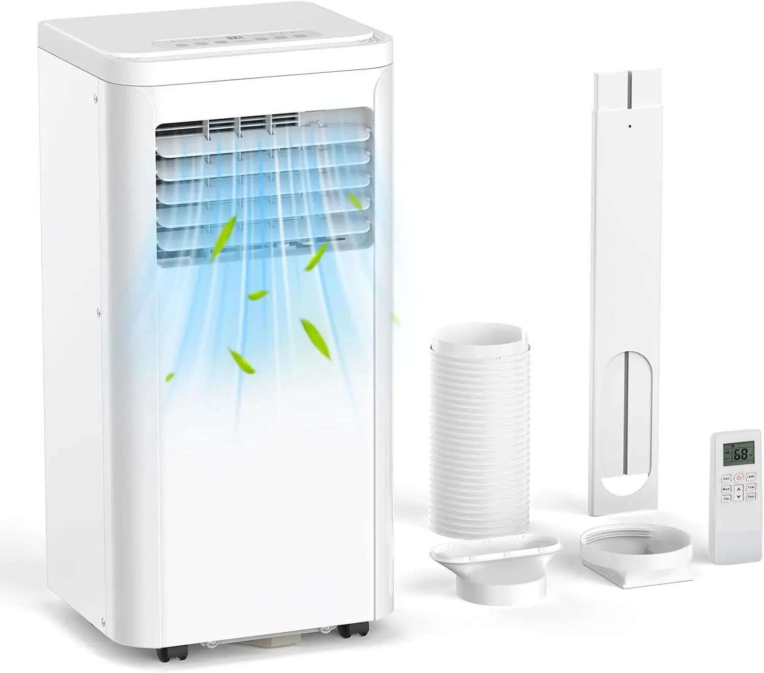 

10000BTU Portable Air Conditioner - 3-in-1 Cooling, Dehumidifier & Fan, 3 Speed, Remote Control, 24-Hour Timer, LED Display