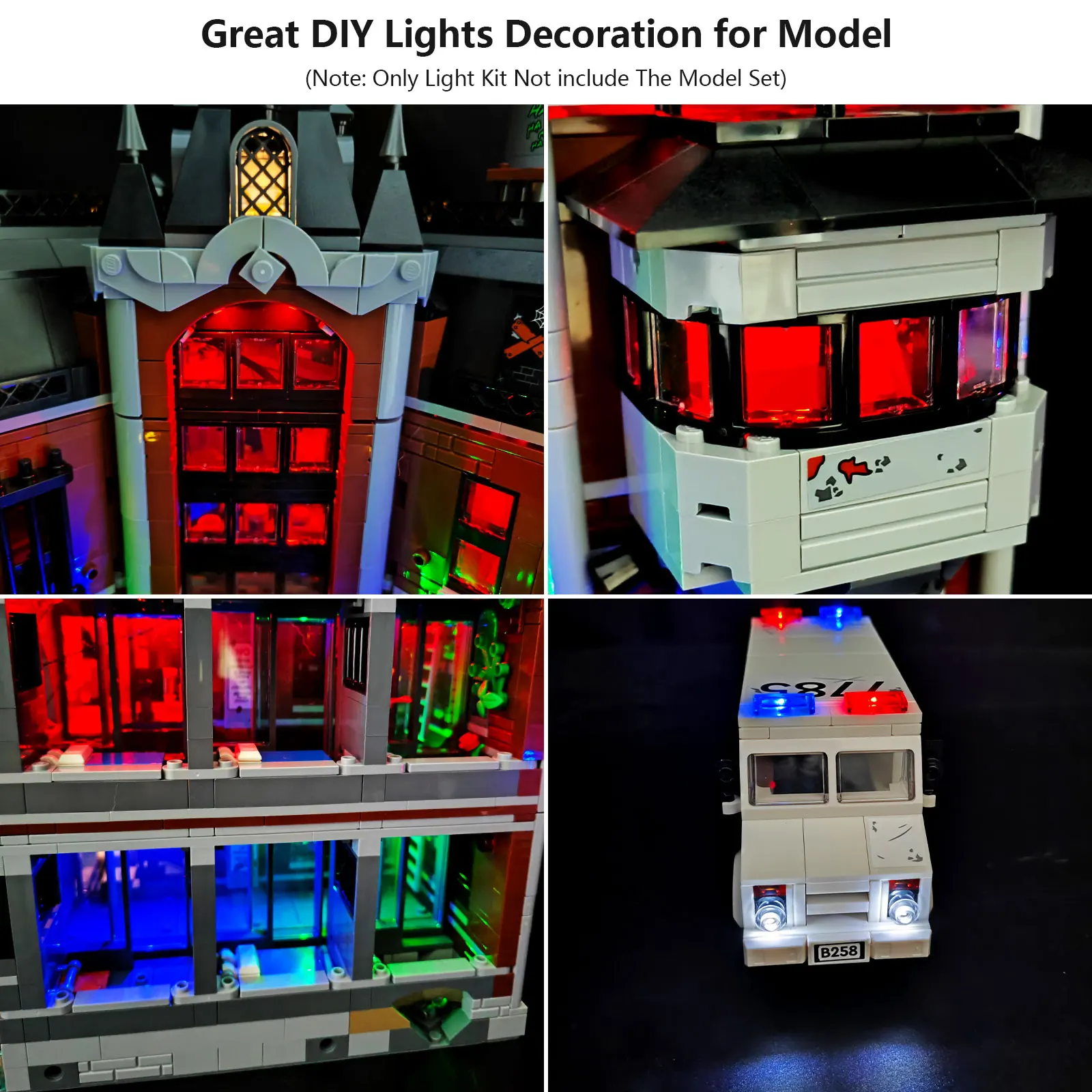 LYBMTWF LED 照明キット レゴ 76300 アサイラムビルディングに適しています (モデルブロックは含まれません)