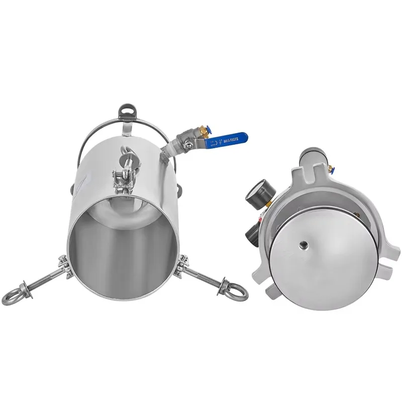 Aanpasbare industriële druktrommels Cilinderzuiger 304 roestvrij staal Druktank voor lijmdispenser