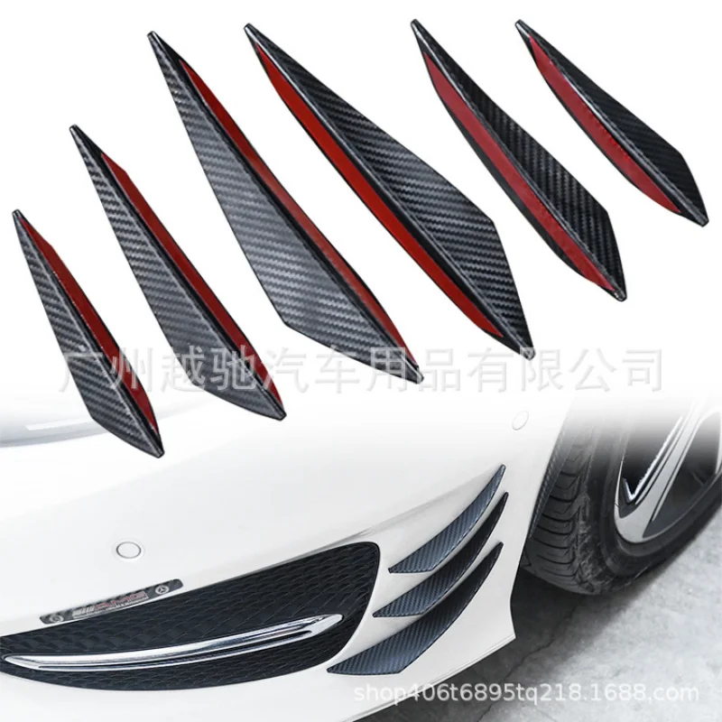 Car Anti-Collision General-Purpose Modified Wind Knife Carbon Fiber Pattern Bumper Spoiler