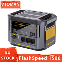 VTOMAN FlashSpeed 1500 Portable Power Station, 1548Wh LiFePO4 Battery, 1500W Output, 12V DC and 100W Type-C Ports, with 12 Ports