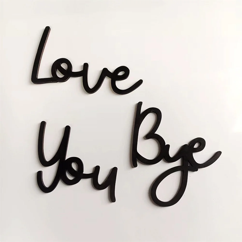 Love You Bye Wood Sign Home Decor 3pcs Wall Art Decor Express Love And Warm Wooden Letters Wall Decor For Home Hallway Door