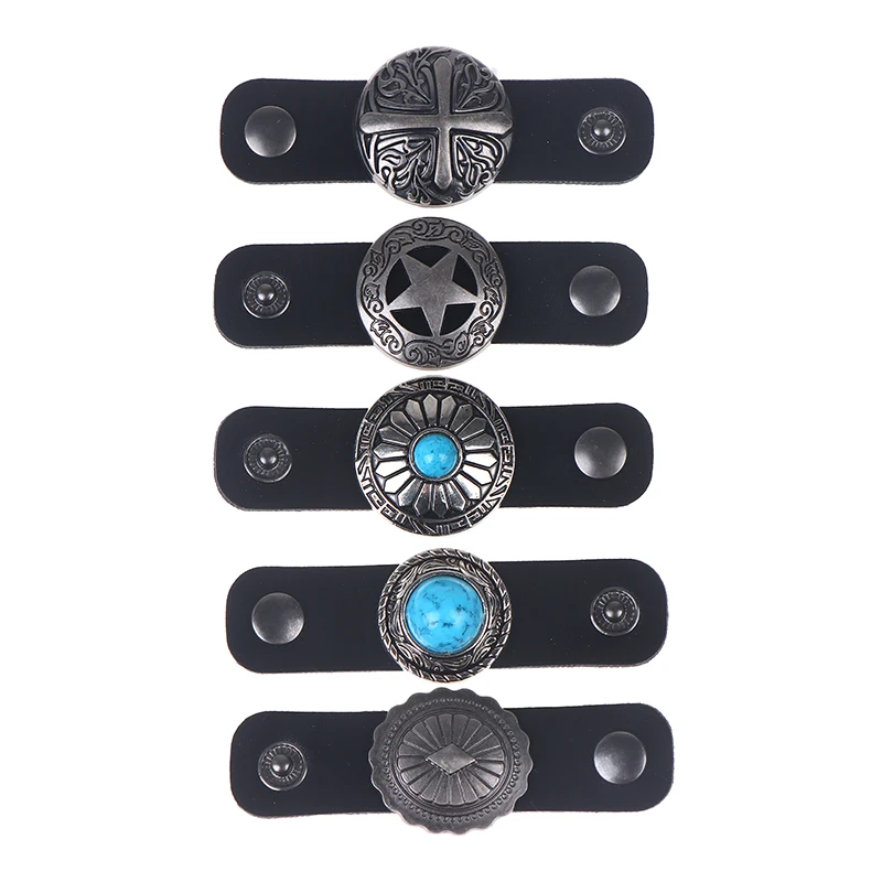 Western-Style Scarf Clips Silk Ring Neckwear Slide Fastener And Securing Loop Versatile Vintage Decorative Accessories For Men image 3