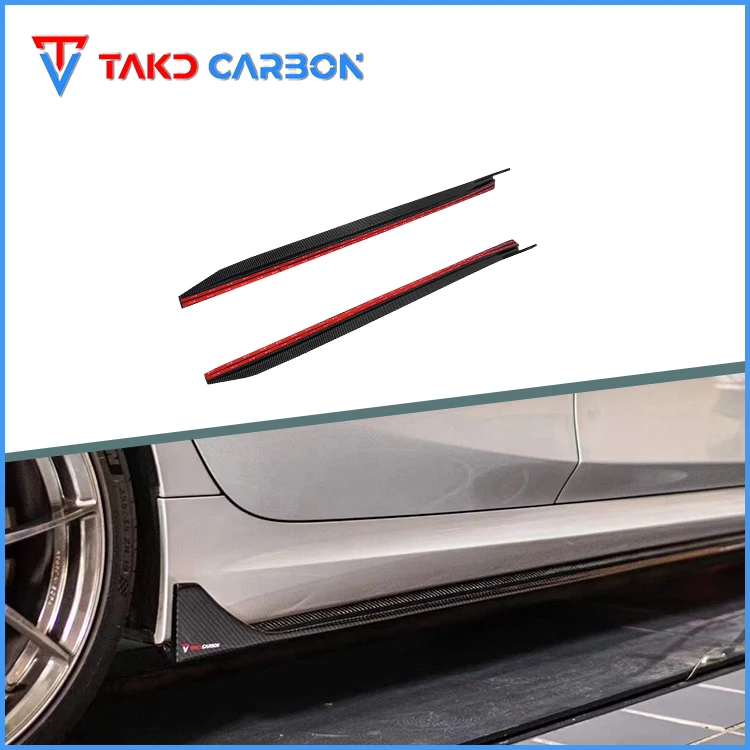 Carbon 3K Twill 100% Dry Carbon Fiber Material Side Skirts Extensions For BMW 3 Series G20 2020-2022