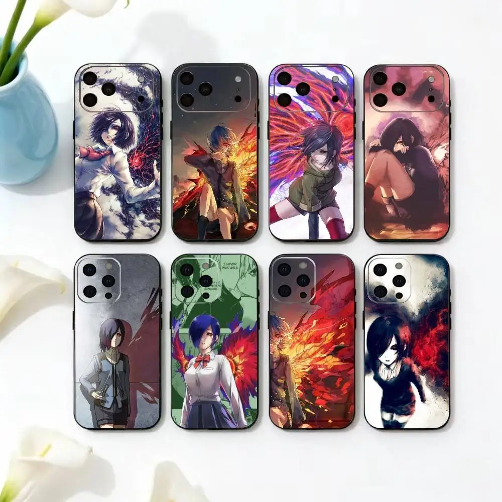 

A-Anime T-Tokyo Ghoul T-Touka Kirishima Phone Case For iPhone 17, 16,15,14,13,12,11 Plus,Pro Max, Others Soft Black Cover