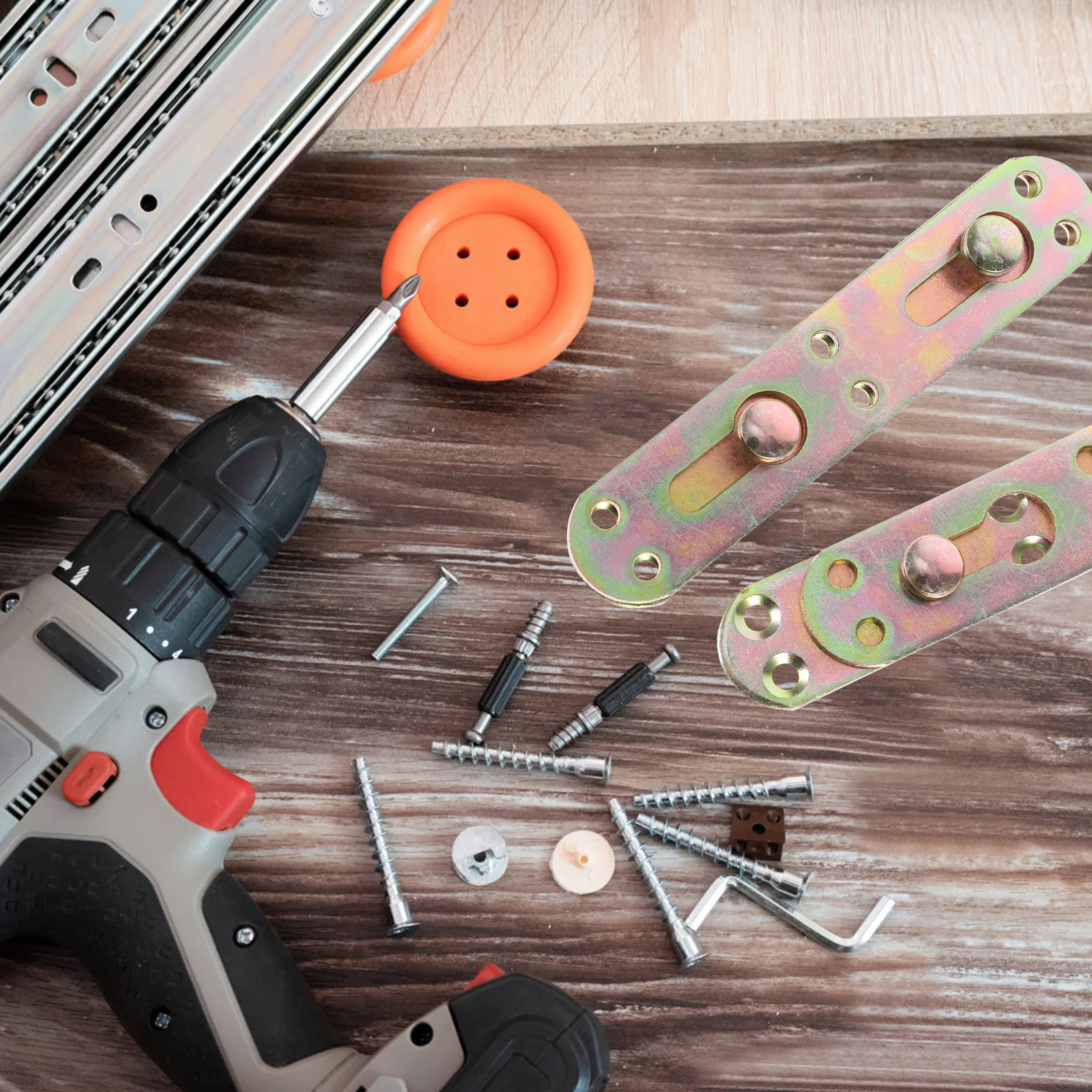 

4pcs Bed Rail Hinges Heavy Duty Iron Brackets For Wooden Bed Frame Headboard Footboard Furniture Mounting Hardware Fittings