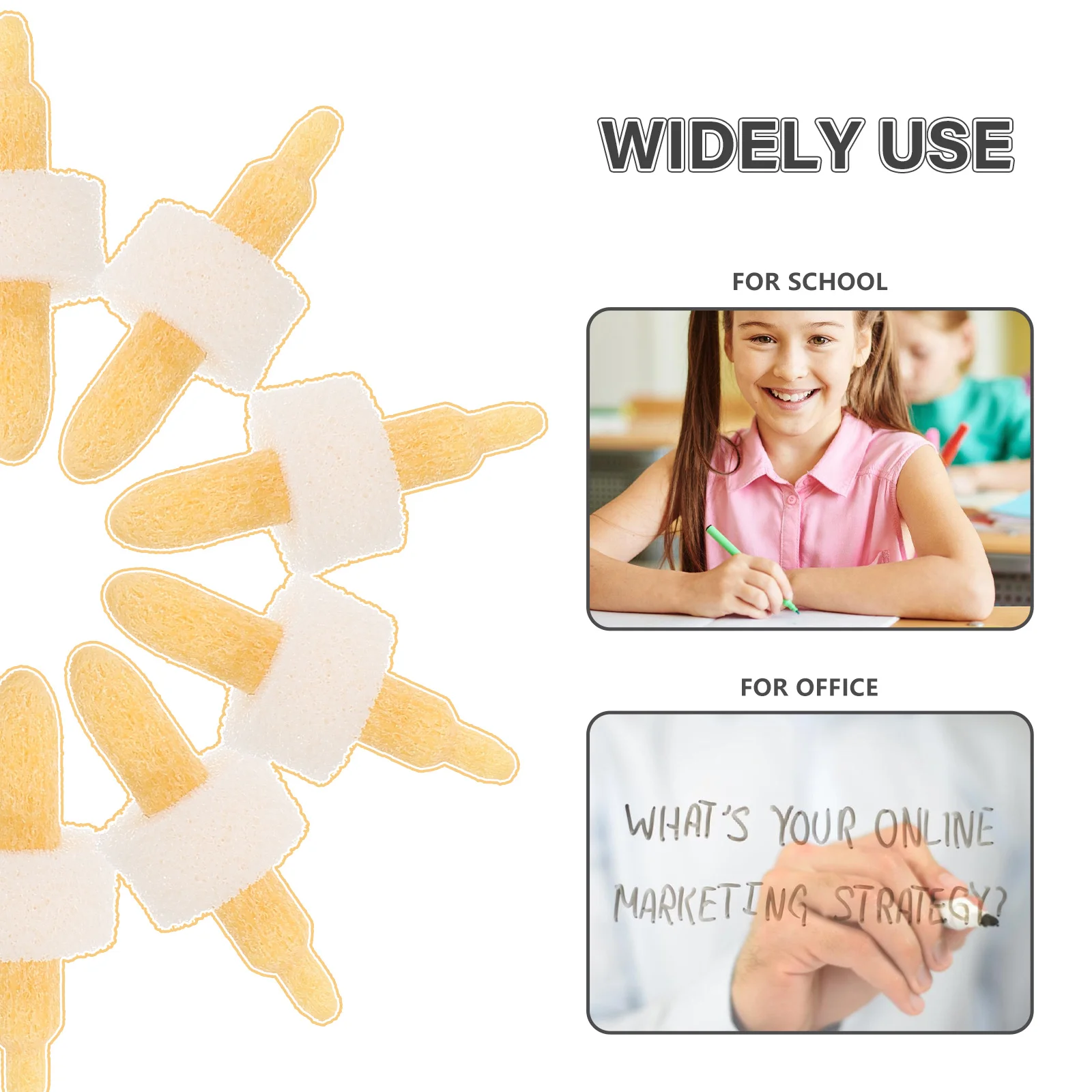 20pcs Acrylic Replacement Marker Nibs Paint Pen Tips Smooth Writing Nibs Students Permanent Markers Refillable Supplies