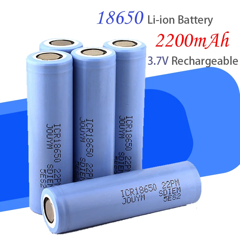 1-10PCS 18650 Battery 2200 mAh 3.7V 22P Rechargeable Li-ion Battery High Performance Li-ion Batteries