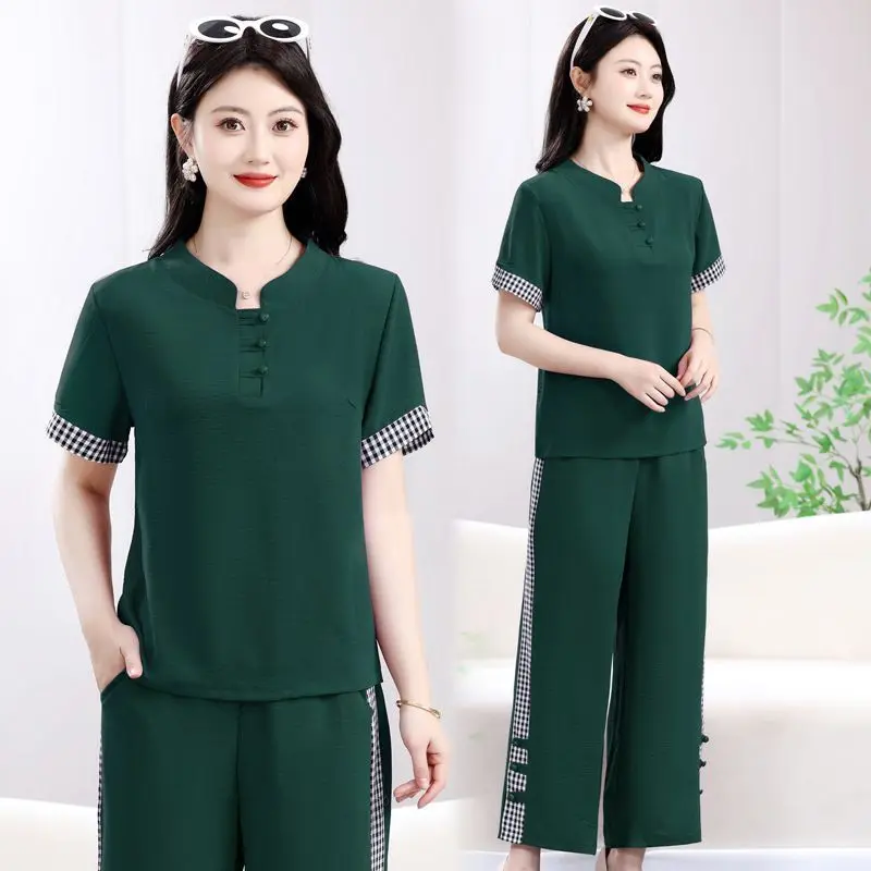 

Baggy Ladies Trouser New in Matching Groups Korea Stylish Clothing Trend 2025 Sales Aesthetic of Women's Pants Two Piece Set